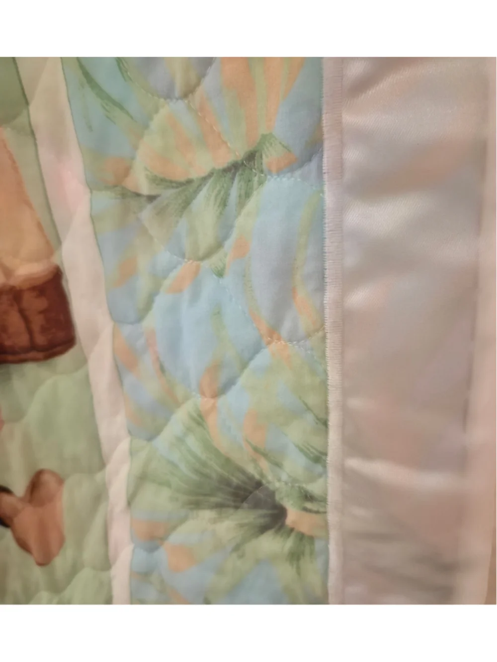 Handmade Baby Quilt Safari Jungle Animals Giraffe Elephant Lion Satin